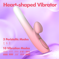 Vibrateur en forme de cœur - Masseur péristaltique en silicone pour le point G et le clitoris pour femmes - Jouet sexuel pour adultes