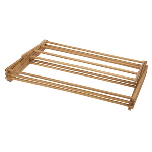 Porte-serviettes <span class=keywords><strong>en</strong></span> bambou polyvalent Séchoir <span class=keywords><strong>à</strong></span> <span class=keywords><strong>linge</strong></span> pliable Séchoir <span class=keywords><strong>à</strong></span> <span class=keywords><strong>linge</strong></span> pour usage intérieur et <span class=keywords><strong>extérieur</strong></span> - Product Image 5