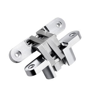 Charnières croisées dissimulées, quincaillerie de porte invisible, supports pliants silencieux et robustes pour portes de sécurité de 18 à 50 mm - Product Image 5