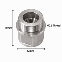 Adaptateur de filetage remplaçable 1-1/4"-7 UNC T32 M22 pour connecteur de trépan diamanté, pour perçage humide, longueur de perçage 50 mm