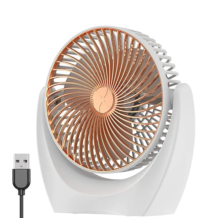 Small USB Desk Fan Portable Desktop Table Cooling Fan Personal Mini USB Fan with Head Adjustable