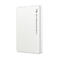 Casing plastik eksternal Hard Drive, sarung HP 2.5 inci USB2.0 SATA HD eksternal dengan 5Gbps UASP SSD mendukung kapasitas 2TB