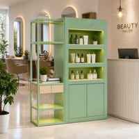 Vitrine de Luxe Personnalisée en Peinture Cuite pour Cosmétiques et Soins de la Peau, Meuble de Présentation pour Boutique de Maquillage et Vitrine de Magasin