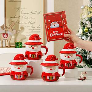<b>Christmas</b> Snowman Magic Cup Cute Cartoon Creative Ceramic Coffee Drinking Water Cup - Product Image 1