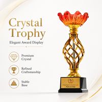Trophée en cristal pour cadeau d'affaires ou de remise de diplôme, avec gravure laser et sculpture d'ombre, pour collection et récompense