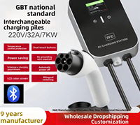 Chargeur de voiture domestique 7KW pour véhicules électriques BYD, compatible avec le commerce international, avec écran d'affichage et indicateur LED