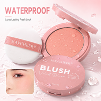 Poudre compacte rose velours waterproof effet naturel, en stock, prix de gros, approvisionnement en vrac, maquillage visage, blush pour les joues