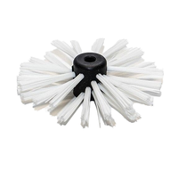 Brosse de nettoyage de tuyaux d'égout en fibre synthétique industrielle TDF Premium avec revêtement Picote, personnalisation OEM, 2 diamètres, manche en plastique