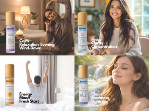 Set di 4 Oli Essenziali Roll-On per Sonno, Energia, Respirazione e Concentrazione, <span class=keywords><strong>Kit</strong></span> Aromaterapia, Miscele Naturali con Olio MCT - Product Image 2