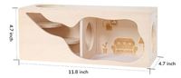 Cachette personnalisée pour hamster, maison en bois, chambre, tunnel pour petits animaux, jouets, abri pour gerbilles naines, syriens, hérissons, rats