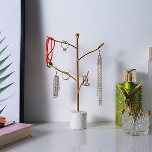 Présentoir à bijoux en métal en forme de T, 1 niveau, anti-humidité, pour colliers et boucles d'oreilles, pour comptoir de magasin ou bureau - Product Image 3