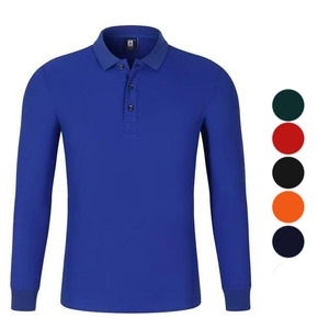 Alta calidad 100% algodón hombres Camiseta de manga larga al por mayor personalizado Casual para Polos diseño de color sólido de gran tamaño - Product Image 1