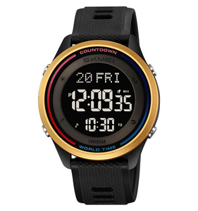 SKMEI 2348นาฬิกาข้อมือดิจิทัลสำหรับผู้ชาย, นาฬิกาสปอร์ตหรูโครโน่กันน้ำ5ATM ออกแบบได้ตามที่ต้องการ - Product Image 6