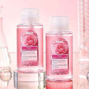 Novedades: Agua Desmaquillante Rosada de 300 ml con Cabezal Dosificador, Limpieza Suave y Natural para Ojos, Labios y Rostro, Agua Micelar de Rosas - Product Image 1