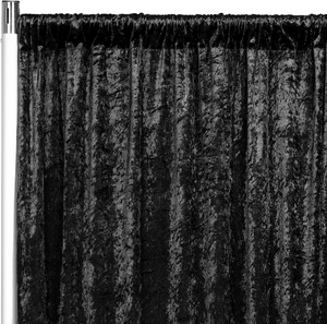 深蓝色压碎天鹅绒窗帘婚礼装饰背景彩色5*10英尺 - Product Image 4