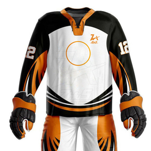 Uniforme de hockey sobre hielo hecho en Pakistán, camisa de equipo y pantalones cortos de sublimación, uniforme de hockey sobre hielo de color liso - Product Image 3
