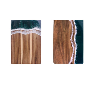 <span class=keywords><strong>Planche</strong></span> à découper en résine YINHAO avec logo personnalisé, motif vague verte, <span class=keywords><strong>planche</strong></span> à fromage et charcuterie, <span class=keywords><strong>planche</strong></span> de préparation des repas en résine et bois pour la cuisine - Product Image 6