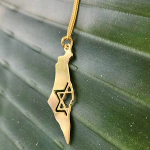 Delicado Collar con <span class=keywords><strong>Mapa</strong></span> de Israel, Joyería Judaica con Estrella de David, Regalo de Israel, Colgante de Herencia Hebrea, Collar Cultural - Product Image 2