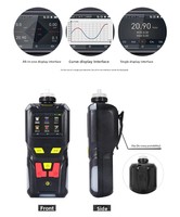Detektor Gas Digital 4-in-1 Kelas Industri TOPSTAR TP400 Plastik ABS Alarm Suara/Cahaya/Getaran Garansi 1 Tahun Penganalisis Gas