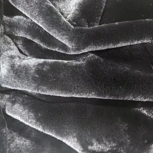 Đen 800g Faux thỏ lông tổng hợp lông vải - Product Image 1