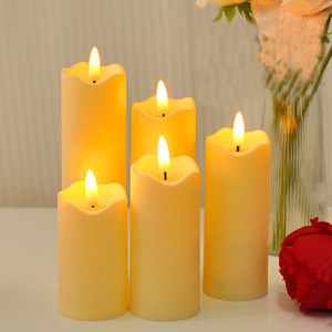 Bougies LED sans <span class=keywords><strong>flamme</strong></span> à piles, supports transparents, effet de <span class=keywords><strong>flamme</strong></span> <span class=keywords><strong>vacillante</strong></span> réaliste, écologiques, pour Diwali, Noël, mariage - Product Image 4