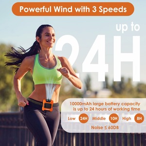 Waist Fan,Clip-on Fan,Portable Cooling Fan with 10000mAh Battery 24H <b>Working</b> Time,<b>LED</b> SOS <b>Light</b>-3 Speeds,for Jobsite,Shirt Fan - Product Image 3
