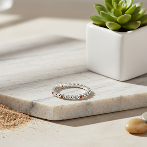 Bague perlée en argent Sterling 925, bijoux minimalistes et tendance, fait à la main, nouveau modèle, vente en gros - Product Image 3