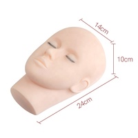 Song Lashes Tête de mannequin en gel de silicone avec cils multi-couches pour la pratique de l'extension des cils