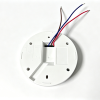 Détecteur de mouvement PIR de plafond SanJin 360°, 110-240VAC, détection jusqu'à 12m, charge d'ampoule max. 1200W, temps et luminosité réglables, éclairage intérieur à économie d'énergie