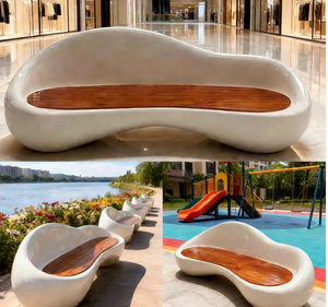 Taburete Moderno de FRP para Parques, Fuentes y Zonas Acuáticas, Complementa Atracciones Turísticas y Fotos, Opción de Decoración Única - Product Image 1