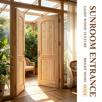 Porte intérieure double battant en bois de sapin massif, sur mesure, pour entrée principale, modèle « Mère et Fils », pour la décoration d'entrée de villa et de maison.