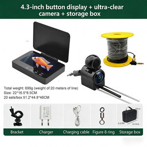 Cámara <span class=keywords><strong>de</strong></span> Pesca Submarina JXI 15M 4.3 Pulgadas con Visor <span class=keywords><strong>de</strong></span> Peces, Pantalla LCD Impermeable IP68 <span class=keywords><strong>de</strong></span> Metal y Plástico, Visión Nocturna IR, Batería <span class=keywords><strong>de</strong></span> Litio - Product Image 2