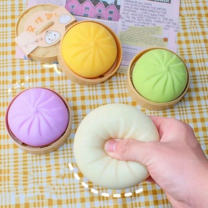 Steam Bun Squishy Dumpling Stress Relief Fidget Toys Steamed Bun Stress <b>Ball</b> Decompression <b>Squeeze</b> Toys - Product Image 1