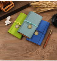 Carnet à spirales A6 avec couverture en tissu, journal créatif, bloc-notes vintage, cadeau pour étudiant, personnalisable, impression UV