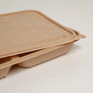 Barquette alimentaire jetable biodégradable à 5 compartiments, <span class=keywords><strong>sans</strong></span> BPA, compatible micro-ondes, avec couvercle anti-fuite, pour repas en avion et préparation de repas - Product Image 4
