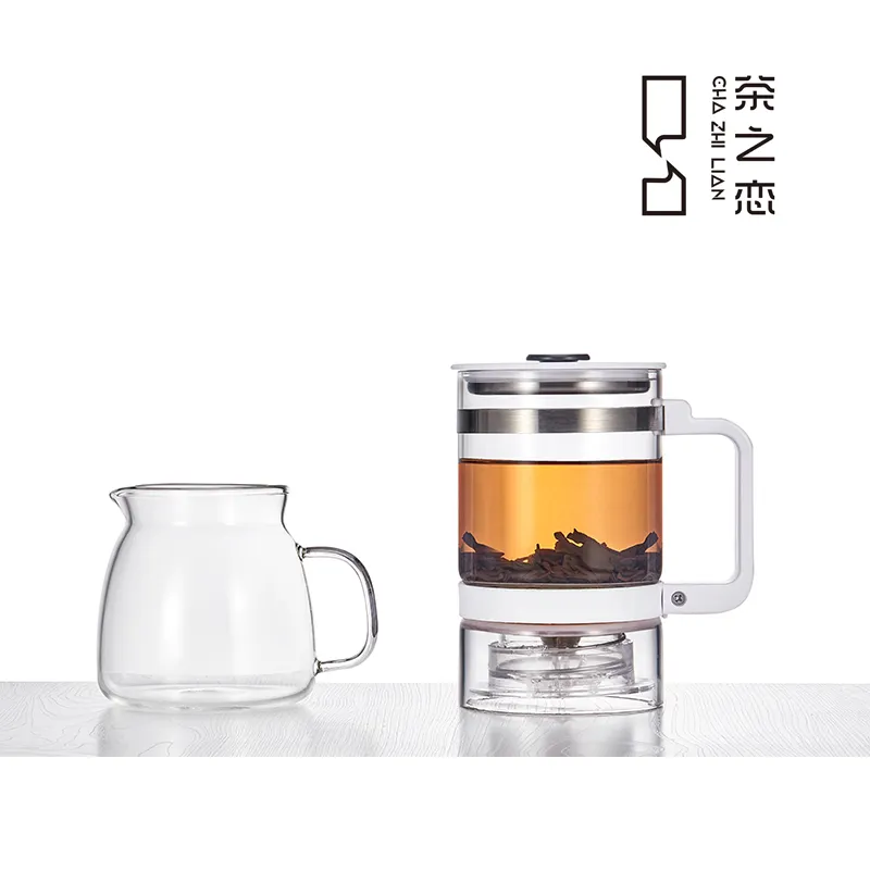 Creative Household China Kungfu Tea Set Lazy Man Semi-automatic High Borosilicate Glass Filtering Teapot