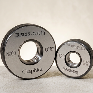 เกจวัดเกลียวแบบวงแหวน ISO TR Trapezoidal/ACME/Stub Acme/Metric/UN Unified/Buttress ความแม่นยำสูง สำหรับเกลียวภายนอก ขนาด 3 มม. - 500 มม. - Product Image 1