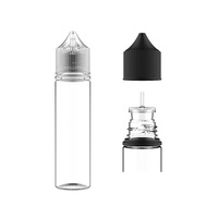 Botella de Plástico PET de 60 ml (2 oz) con Gotero, Certificación TPD CE, con Tapón de Seguridad para Niños, Marca Ecannal