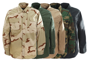 Camisas Tácticas de Primavera para Hombre <span class=keywords><strong>Fronter</strong></span> de Alta Calidad, Casuales, Transpirables, Lisas, Teñidas, de 220g, Poliéster/Algodón, Verde Oliva - Product Image 5