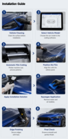 Film TPU PPF transparent personnalisé avec logo, 9,5 mil, auto-réparant thermiquement, anti-salissure, approvisionnement en gros pour l'installation en atelier automobile