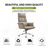 Chaise de bureau ergonomique Boss avec support lombaire, chaises de bureau pour réunions, chaise de bureau exécutive à dossier haut