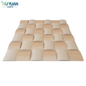 Panneau acoustique en mosaïque 3D demi-rond / semi-circulaire pour auditorium, studio d'enregistrement, décoration murale, panneaux muraux en bois, intérieur - Product Image 4