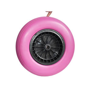 Ruota piana libera 16*<span class=keywords><strong>4.00</strong></span>-<span class=keywords><strong>8</strong></span> della schiuma di poliuretano per la carriola del carrello a mano - Product Image 2