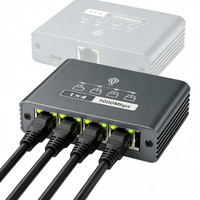 Répartiteur Ethernet Gigabit 1 entrée 4 sorties, Commutateurs réseau, Diviseur de port LAN RJ45 1000 Mbps pour équipements de bureau à domicile et ordinateurs de bureau, En stock