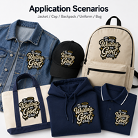 Patchs thermocollants inspirants pour vêtements, à thème religieux Jésus, patchs brodés personnalisés à coudre, grand badge brodé « Dieu est bon »