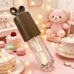 ISMAN En gros Tubes vides de 4 ml pour brillant à lèvres et huile à lèvres, design <span class=keywords><strong>lapin</strong></span>, couleur café chocolat, avec grand applicateur et <span class=keywords><strong>crochet</strong></span>, logo personnalisé - Product Image 3