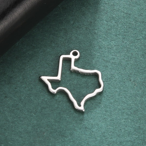 Colgante de mapa de <span class=keywords><strong>Texas</strong></span>, dijes de mapa de acero inoxidable para collar, pulseras, accesorios para hacer joyas DIY, regalo - Product Image 4