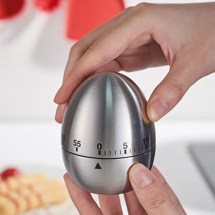 Egg Kitchen Timer Cooking Timer Alarm 55 Minutes Stainless Steel Kitchenware Kitchen Gadgets Timer