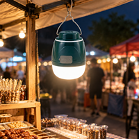 Lanterne LED rechargeable étanche IP65 200W, lumière portable d'extérieur avec 3 batteries de 1800mAh