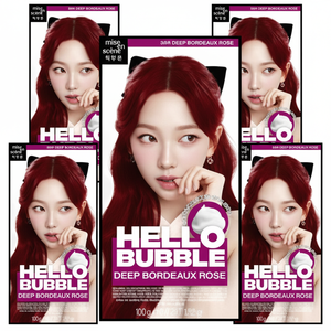 Set de Tinte para el Cabello Hello Bubble de Mise-en-scene, 4 Paquetes, Color Rosa Borgoña Intenso, Precio de Descuento - Product Image 1